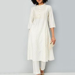 max Women Floral Embroidered Regular Kurta with Trousers-picture-42