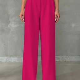 BAESD Women Relaxed Straight Leg Relaxed Fit High-Rise Trousers-picture-42