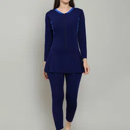 MEGASK Colourblocked Full Coverage One Piece Removable Chest Pads Swimming Dress-picture-7