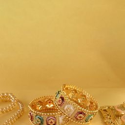 LAVAZZA Set Of 2 CZ & AD Stone Studded Bangles-image-13