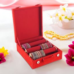 Aura Red Set of 1 Regular Jewellery Organiser Organisers-37