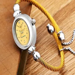 WHITE BIRD Women Brass Patterned Dial & Bracelet Style Straps Analogue Watch W.Kadu Silver & Gold-picture-41
