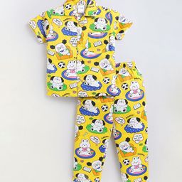 NAUTI KIDZ Boys Cartoon Characters Printed Pure Cotton Night suit-picture-18
