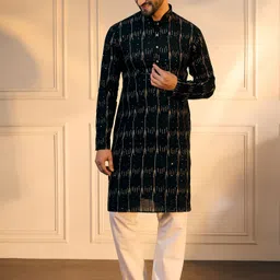 Anouk Men Embroidered Thread Work Kurta-picture-8