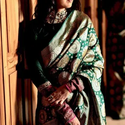 all about you Woven Design Zari Pure Silk Banarasi Saree-picture-30