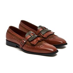 The Alternate Men Tassels Loafers With Buckles-image-37