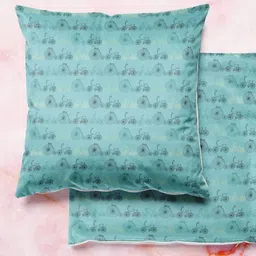 ArtzFolio Multicoloured Set of 2 Velvet Square Cushion Covers-61