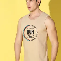WOOSTRO Pack Of 2 Pure Combed Cotton Gym VestsVWS26(PLAIN RUST)(RUN RUST) image 2