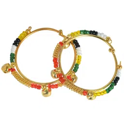 MEMOIR Unisex Kids 2 Brass Antique Gold-Plated Kada Bracelet-picture-25