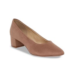 Flat n Heels Suede Block Pumps-10