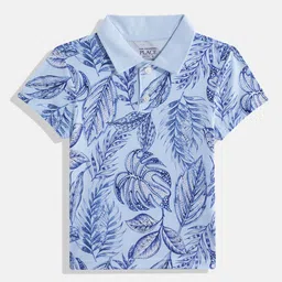 THE CHILDREN'S PLACE Boys Floral Printed Polo Collar T-shirt-picture-19