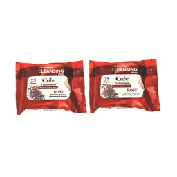 CRIBE Set Of 4 Rose & Lime Wet Cleansing Wipes With Vitamin C - 25 Wipes Each image 2