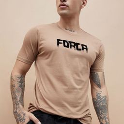 Forca by Lifestyle Men Brand Logo Printed Regular Fit Cotton T-shirt-image-90