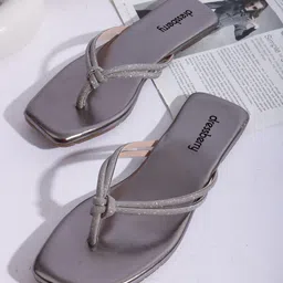 DressBerry Women Embellished T-Strap Flats-image-39