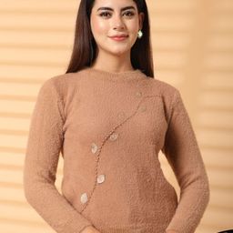 Clora Creation Women Woollen Pullover with Embellished Detail-image-98