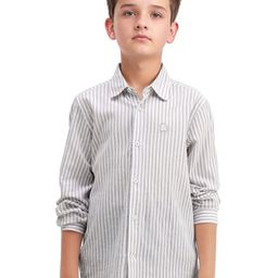 RARE ONES Boys Vertical Striped Spread Collar Cotton Regular Fit Shirt-picture-49