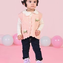 MAMA AND PEACHES Unisex Kids Cable Knit Cardigan-image-71