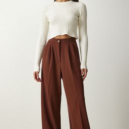 Happiness istanbul Women Pleated Trousers-image-99