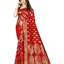 Moda Rapido Woven Design Pure Silk Banarasi Saree-picture-20