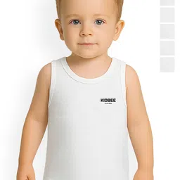 KidBee Unisex Pack Of 6 Printed Basic Vests-picture-9