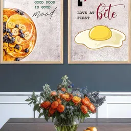 WALLLANE Brown 2 Piece Wood Abstract Wall Paintings-image-64
