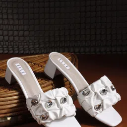 ELLE Embellished Party Block Sandals-33