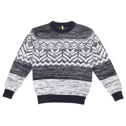 Gini and Jony Boys Fair Isle Printed Pullover-image-21