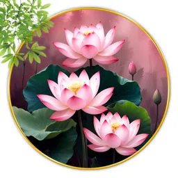 Aura Green & Pink 1 Piece Wood Floral and Botanical Wall Paintings-image-76