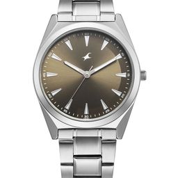 Fastrack Men Brass Dial & Stainless Steel Bracelet Style Straps Analogue Watch 38162SM02-26