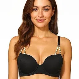 Eleg & Stilance Women Medium Coverage Underwired Pearl straped Lightly Padded Bra-picture-27