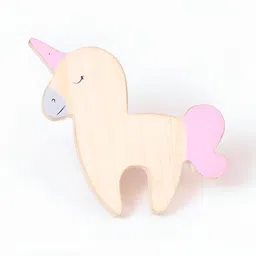 Pinch of Pretty Brown & Pink Wooden Unicorn Knob-37
