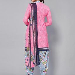 Unstitched Printed Cotton Blend Kurta & Patiyala Dress Material with Dupatta-image-56