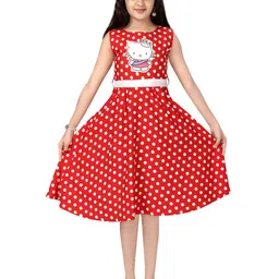 BAESD Polka Dot Print Fit & Flare Dress-image-56