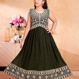 BAESD Ethnic Motifs Print Georgette Maxi Dress-picture-42