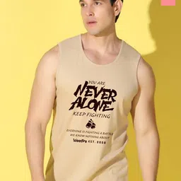 WOOSTRO Pack Of 2 Printed Combed Cotton Gym Vests VWS26(ALONE RUST)(ALONE PEACH)-image-55