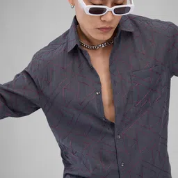 VASTRADO Men Classic Spread Collar Abstract Printed Cotton Casual Shirt-picture-23