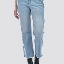 Numero Uno Women Straight Fit High-Rise Light Fade Stretchable Jeans-image-74