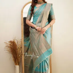 KALINI Woven Design Zari Pure Silk Banarasi Saree-image-40