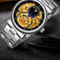 FORSINING Men Dial & Stainless Steel Straps Analogue Watch FSG8177M4S1-image-25