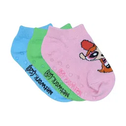 Justice League Unisex Kids Pack Of 3 Powerpuff Girls Patterned Ankle-Length Anti-Skid Socks-16