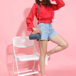 Oxolloxo Ruffles Styled Back Top-image-46