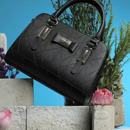 HAUTE SAUCE by Campus Sutra Textured Structured Handheld Bag-6
