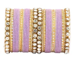 leshya Set Of 34 Brass Plated Stone Studded Bangles-image-35