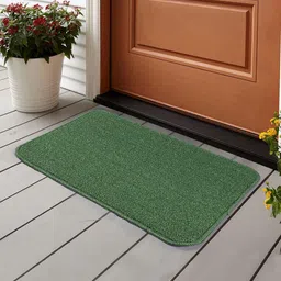 Saral Home Green Solid PP Anti-Skid Bath Rug-45