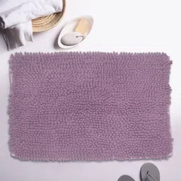 BIANCA Purple Solid Micro-Chenille Tufted Anti-Skid Bath Rug-image-21