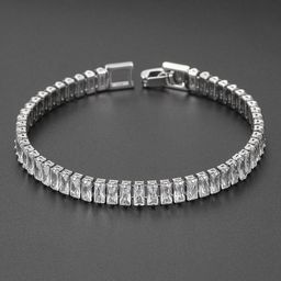 Peora Women Silver-Plated Crystals Link Bracelet-25