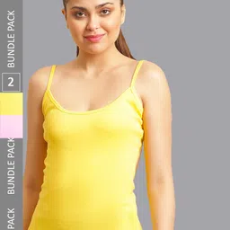 FBAR Pack Of 2 Non-Padded Pure Cotton Skin Friendly Camisoles-image-52