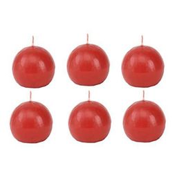 Sitara Crafts Red 6 Pieces Round-Shaped Wax Candles-21
