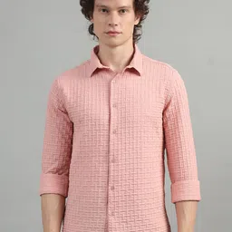 Bushirt Men Comfort Grid Tattersall Checks Semi Sheer Checked Casual Shirt-image-9