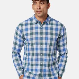 BYFORD by Pantaloons Men Slim Fit Gingham Checks Cotton Casual Shirt-picture-14